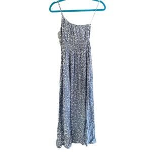 Abercrombie & Fitch Women's Blue One-Shoulder Easy Waist Maxi Dress Size Small